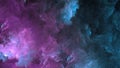 Abstract fractal background in the form of pink and turquoise clouds. Space clouds Royalty Free Stock Photo