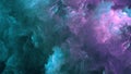 Abstract fractal background in the form of pink and turquoise clouds. Space clouds Royalty Free Stock Photo