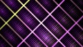 Abstract fractal background made out of a detailed interconnected grid made out of small and large rechtangles in shining colors.