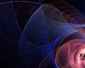 Abstract fractal background with parallel, wavy and curved lines. The lines form a network. Abstract image of various technologies Royalty Free Stock Photo