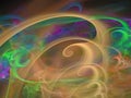 Abstract fractal beautiful digital creative wind design advertisement