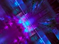 Abstract fractal blur with light effects - digitally generated 3d illustration Royalty Free Stock Photo