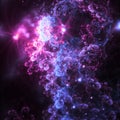 Abstract fractal clouds and galaxy Royalty Free Stock Photo