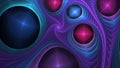 Abstract fractal color with bubbles, background