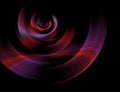 Abstract fractal colorful 3D spiral on black background Royalty Free Stock Photo