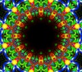 Abstract fractal futuristic colorful pattern isolated on black background. fantasy kaleidoscope pattern Royalty Free Stock Photo