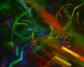 Abstract fractal digital light wallpaper chaos energy energy style colorful, render, motion, explosion