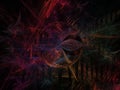 Abstract fractal digital futuristic design render texture concept chaos style magic light energy creativity