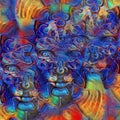 Abstract fractal faces
