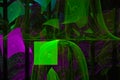 Fractal futuristic blur wave composition spark dynamic dark decoration future background style bright