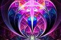 Abstract fractal fantasy magenta pattern and shapes. Royalty Free Stock Photo