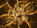 Abstract fractal flower background - digitally generated image