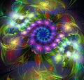 Abstract fractal futuristic colourful pattern