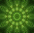 Abstract fractal futuristic green pattern