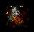 Abstract Fractal Grunge Background - Fractal Art Royalty Free Stock Photo