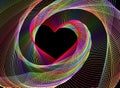 An abstract fractal heart-shaped background Royalty Free Stock Photo