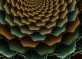 Abstract Fractal Laminate Scallop Background - Fractal Art