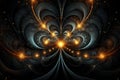Abstract fractal. Fractal mind neural patterns art background for creative design