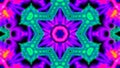 Abstract fractal neon kaleidosco background