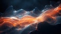 abstract fractal particles field. Detailed chaotic fluid motion simulation