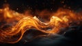 abstract fractal particles field. Detailed chaotic fluid motion simulation