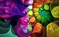 Abstract fractal patterns and shapes. Dynamic flowing natural forms. Mystical spirals. Royalty Free Stock Photo