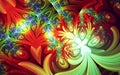 Abstract fractal patterns and shapes. Dynamic flowing natural forms. Mystical spirals. Royalty Free Stock Photo