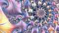 Abstract fractal patterns and shapes. Infinite universe . Dynamic flowing natural forms. Mystical spirals. Royalty Free Stock Photo