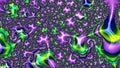 Abstract fractal patterns and shapes. Infinite universe . Dynamic flowing natural forms. Mystical spirals. Royalty Free Stock Photo