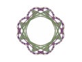 Abstract Fractal With Purple Green Pattern