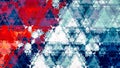 Abstract fractal red and blue orthography sierpinski or sierpinski triangle