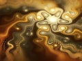 Abstract fractal smoky pattern with gold star