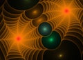 Abstract fractal spiderwebs background