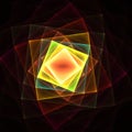 Abstract Fractal Swirl Square Background - Fractal Art