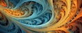 Abstract Fractal Symphony: captivating panorama of intricate fractal patterns, blending harmoniously to create panorama
