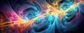 Abstract Fractal Symphony: captivating panorama of intricate fractal patterns, blending harmoniously to create panorama