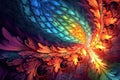 Abstract Fractal Symphony: captivating panorama of intricate fractal patterns, blending harmoniously to create a symphony
