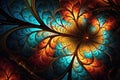 Abstract Fractal Symphony: captivating panorama of intricate fractal patterns, blending harmoniously to create a symphony