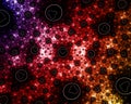 Abstract fractal Valentine's day background with hearts Royalty Free Stock Photo