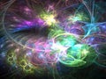 Abstract fractal world with butterflies Royalty Free Stock Photo