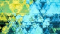 Abstract fractal yellow and blue orthography sierpinski or sierpinski triangle Royalty Free Stock Photo