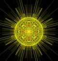 Abstract fractal yellow fantasy happy sun image