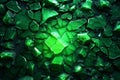 Abstract Fragmented Emerald with Neon Glow