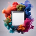 abstract frame of colorful 3d rendering. rendering empty space background. for text. futuristic design banner or