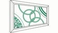 Abstract Frame Geometric Art, Modern Design Element, Interlocking Lines, vector design Generative AI Royalty Free Stock Photo