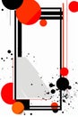 an abstract frame with red black and white dots Royalty Free Stock Photo