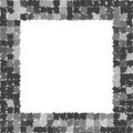 Abstract frame with rough jagged edges. Gray photo frame. Vector