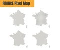 Abstract France Map with Dot Pixels Spot Modern Concept Design Isolated on White Background Vector illustration