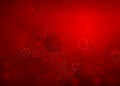 Abstract Fresh Red free radical molecular background