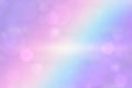 Abstract fresh vivid colorful gradient blue pink fantasy rainbow background texture with smooth rays and defocused bokeh lights. Royalty Free Stock Photo